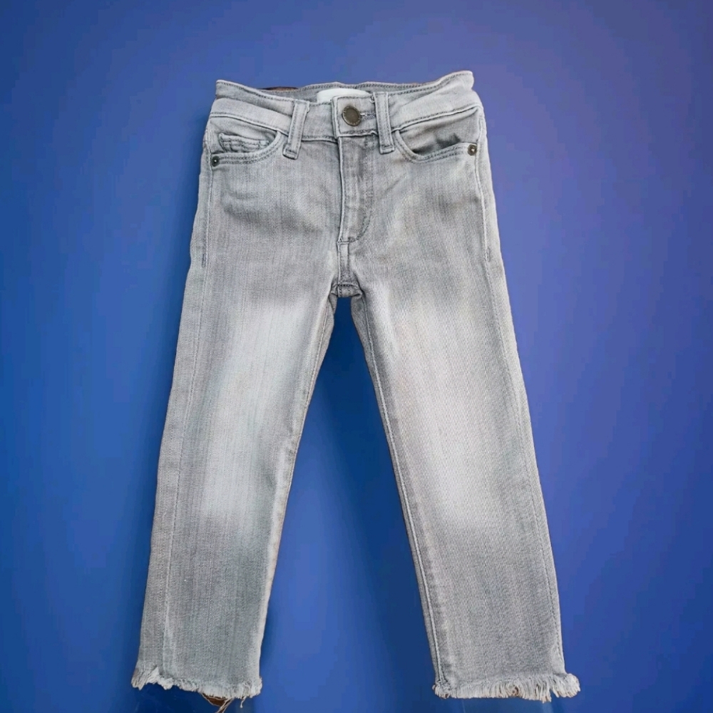 Dl1961 Chloe Skinny Frayed Hem Jeans Size 2 Color Grey or Howl - Picture 1 of 16